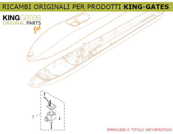 7) Ricambio KINGgates - Connettore a 4 poli per attuatori JET