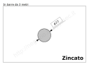 Tondo pieno diam.25mm. zincato in barre da 3 metri in ferro