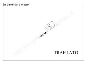 Tondo pieno diam.3mm. trafilato in barre da 1 metro in ferro