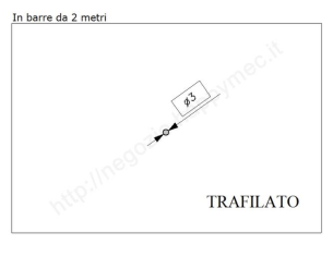 Tondo pieno diam.3mm. trafilato in barre da 2 metri in ferro
