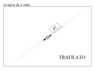 Tondo pieno diam.5mm. trafilato in barre da 2 metri in ferro