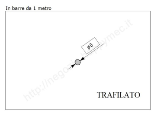 Tondo pieno diam.6mm. trafilato in barre da 1 metro in ferro