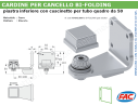 Cardine inferiore zincato Q.50x50 per cancello bi-folding