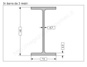 Travetto "IPE 140" in barre grezze da 3 metri in ferro