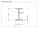 Travetto "IPE 80" in barre grezze da 2 metri in ferro