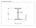Travetto "IPE 80" in barre grezze da 3 metri in ferro