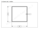 Tubo quadro grezzo 100x3 in barre da 1 metro in ferro