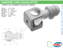 Cardine inox con cavallotto e boccola M18 a saldare - accessori