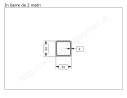 Tubo quadro grezzo 30x2 in barre da 2 metri in ferro