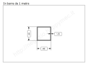 Tubo quadro grezzo 40x1,5 in barre da 1 metro in ferro