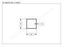 Tubo quadro grezzo 40x1,5 in barre da 2 metri in ferro