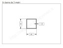 Tubo quadro grezzo 40x1,5 in barre da 3 metri in ferro