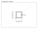 Tubo quadro grezzo 40x2 in barre da 1 metro in ferro
