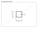 Tubo quadro grezzo 40x2 in barre da 2 metri in ferro