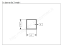 Tubo quadro grezzo 40x2 in barre da 3 metri in ferro