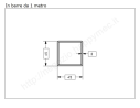Tubo quadro grezzo 45x2 in barre da 1 metro in ferro