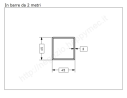 Tubo quadro grezzo 45x2 in barre da 2 metri in ferro
