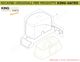 7) Ricambio KINGgates - Gruppo plastiche esterne per DYNAMOS