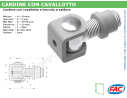 Cardine inox con cavallotto e boccola M22 a saldare - accessori