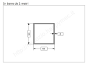 Tubo quadro grezzo 60x2 in barre da 2 metri in ferro