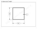Tubo quadro grezzo 80x2 in barre da 3 metri in ferro