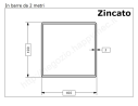 Tubo quadro zincato 100x3 in barre da 2 metri* in ferro