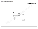 Tubo quadro zincato 15x1,5 in barre da 1 metro* in ferro