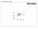 Tubo quadro zincato 15x1,5 in barre da 2 metri* in ferro