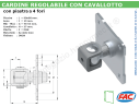 Cardine inox M18 con cavallotto e piastra a 4 fori - accessori