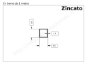 Tubo quadro zincato 25x1,5 in barre da 1 metro* in ferro