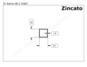Tubo quadro zincato 25x1,5 in barre da 2 metri* in ferro