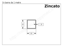 Tubo quadro zincato 35x1,5 in barre da 1 metro in ferro