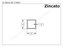 Tubo quadro zincato 35x1,5 in barre da 3 metri in ferro