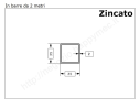 Tubo quadro zincato 35x2 in barre da 2 metri* in ferro