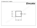 Tubo quadro zincato 40x1,5 in barre da 1 metro* in ferro