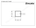Tubo quadro zincato 40x1,5 in barre da 3 metri* in ferro
