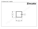 Tubo quadro zincato 40x2 in barre da 1 metro* in ferro