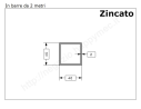 Tubo quadro zincato 40x2 in barre da 2 metri* in ferro