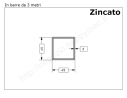 Tubo quadro zincato 45x2 in barre da 3 metri in ferro