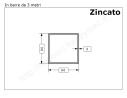 Tubo quadro zincato 60x2 in barre da 3 metri* in ferro