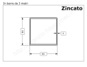 Tubo quadro zincato 80x3 in barre da 3 metri* in ferro