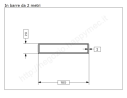 Tubo rettangolare grezzo 100x20x2 in barre da 2 metri in ferro