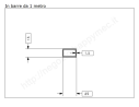 Tubo rettangolare grezzo 25x15x1,5 in barre da 1 metro in ferro