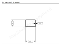 Tubo rettangolare grezzo 40x30x1,5 in barre da 2 metri in ferro
