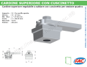 Cardine sup. c/cuscinetto, piastra 4 fori per tubo quadro 40x40