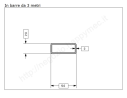 Tubo rettangolare grezzo 50x10x2 in barre da 3 metri in ferro