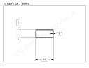 Tubo rettangolare grezzo 50x25x2 in barre da 1 metro in ferro