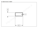 Tubo rettangolare grezzo 50x25x2 in barre da 2 metri in ferro