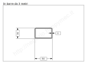 Tubo rettangolare grezzo 50x30x2 in barre da 3 metri in ferro