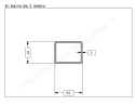 Tubo rettangolare grezzo 50x40x2 in barre da 1 metro in ferro